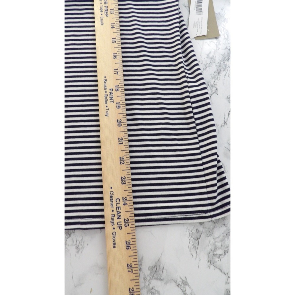 New Chico's Supremely Soft Flutter-Sleeve Mini Striped Blue‎ White Womens 1 US M - Picture 5 of 12